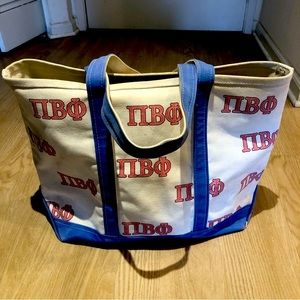Pi Beta Phi Large Canvas Beach Tote
